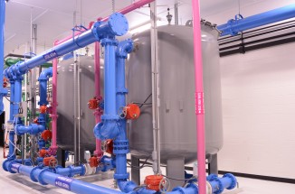 Interior of water treatment plant