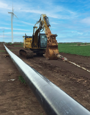 Saddlehorn Pipeline and Wind Turbine