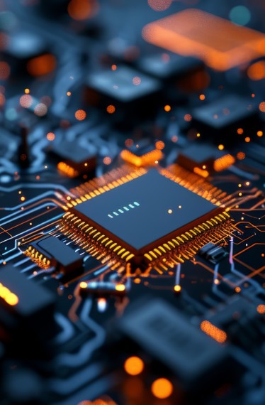 Semiconductor Chip Stock Photo