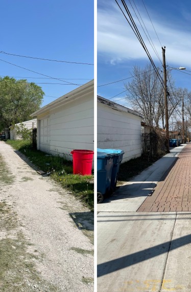 Calumet City Green Alley Before After 2