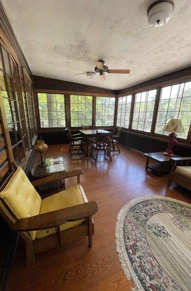 Interior photograph of a Current River State Park building