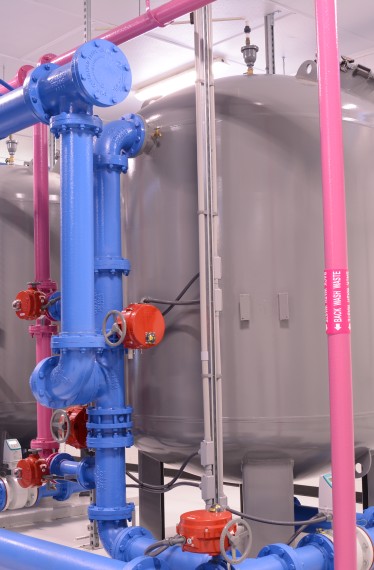 Interior of Roanoke water treatment plant