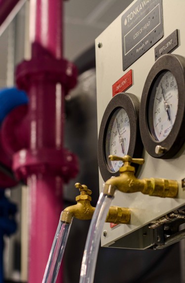 Pipes and sample taps 