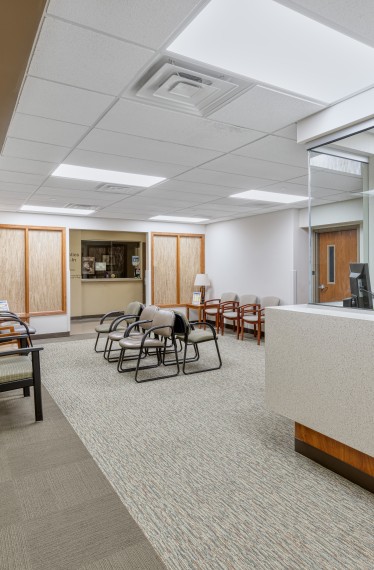 Hammond-Henry Hospital waiting and patient check-in area