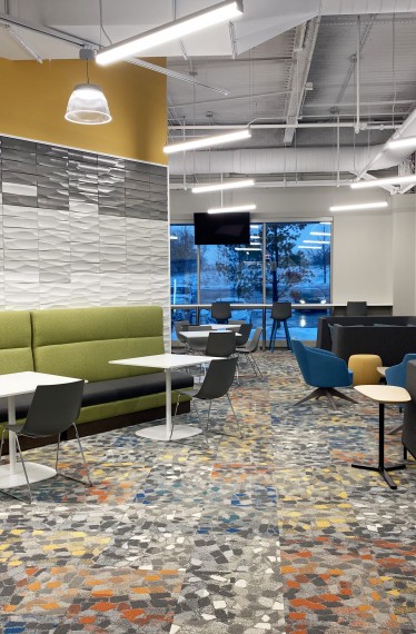 Colorful breakroom detail