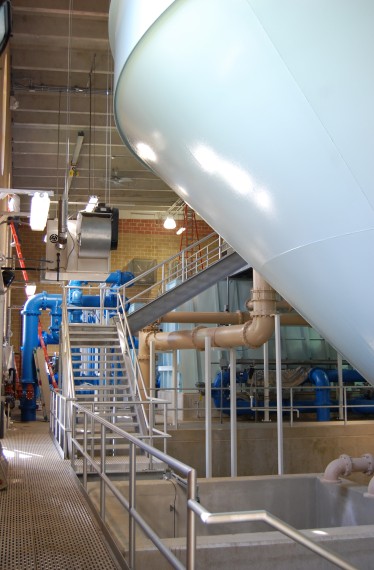 Interior of the caterpillar trail water treatment plant