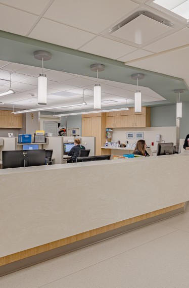 Interior of OSF St. Joseph Intensive Care Unit