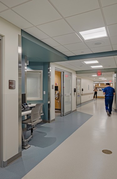 Interior of OSF St. Joseph Intensive Care Unit