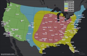 Storm Shelter Wind Map (ICC 500 Storm Shelter Peer Review)