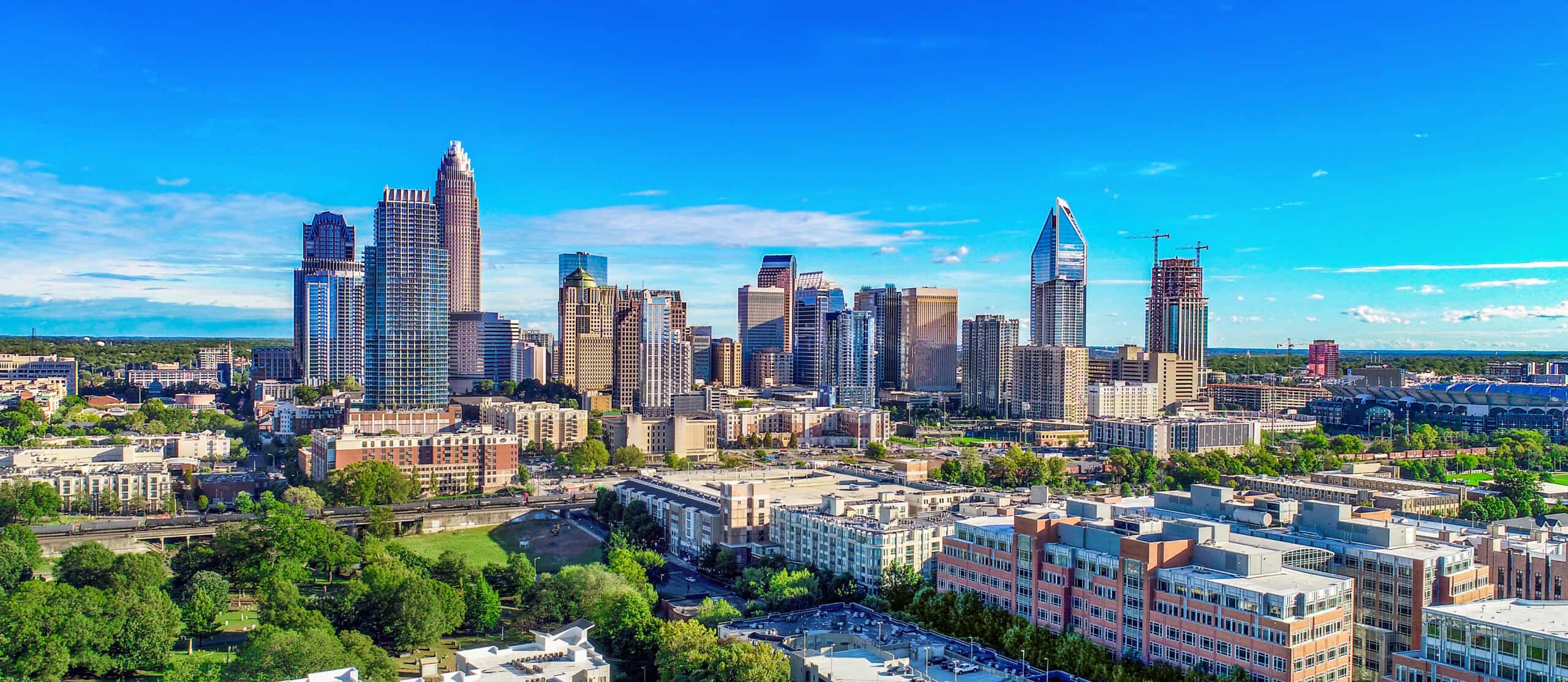 Skyline view of Charlotte during the day