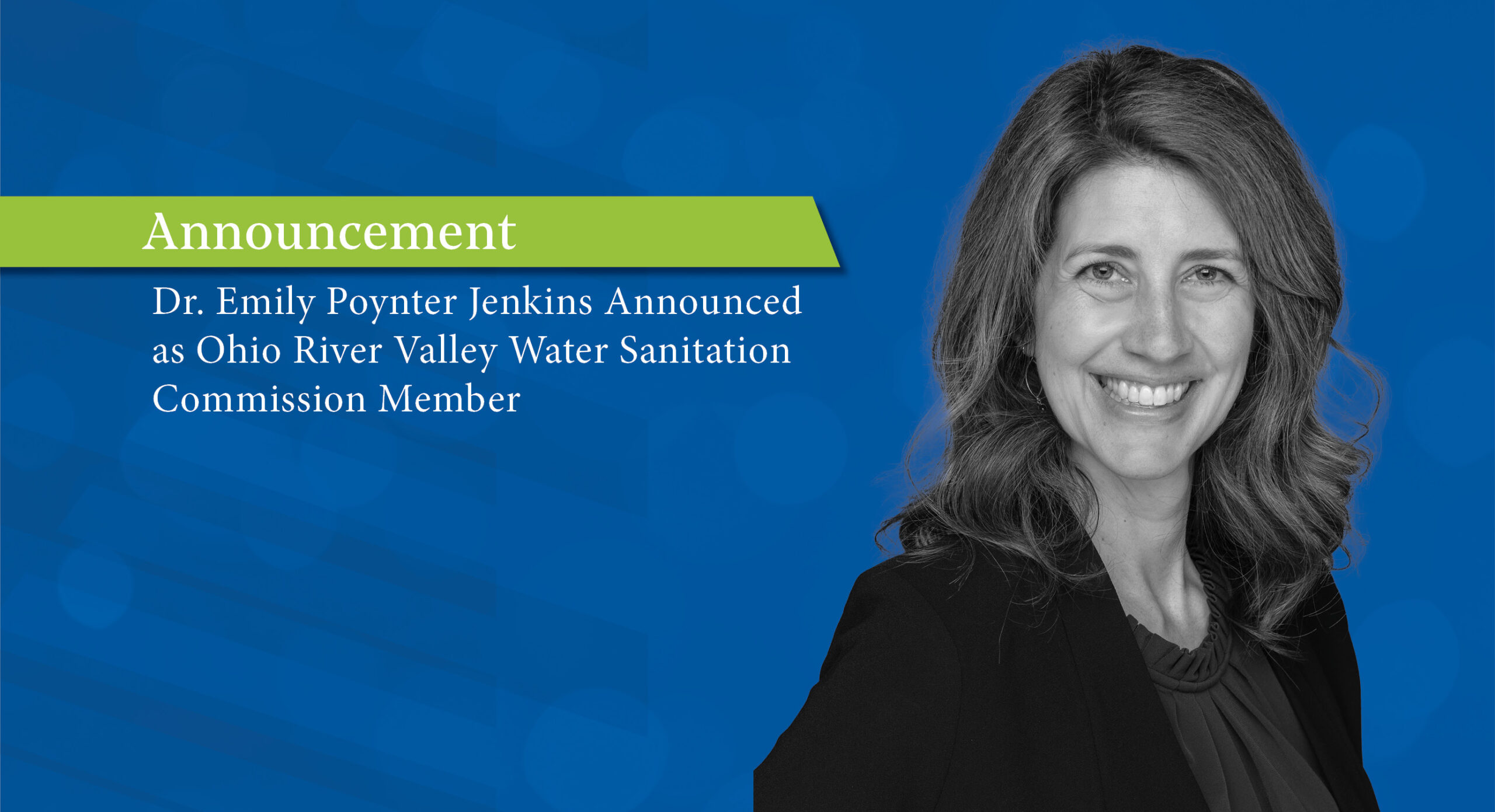 Dr. Emily Poynter Jenkins Announced as Ohio River Valley Water Sanitation Commission Member