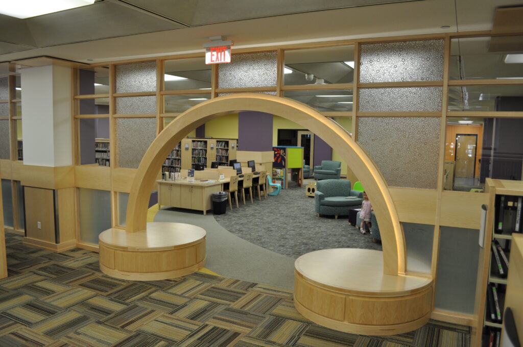 Library Renovation Incorporates Natural Light slide