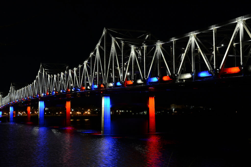 New Lights Highlight Iconic Bridge Superstructure slide