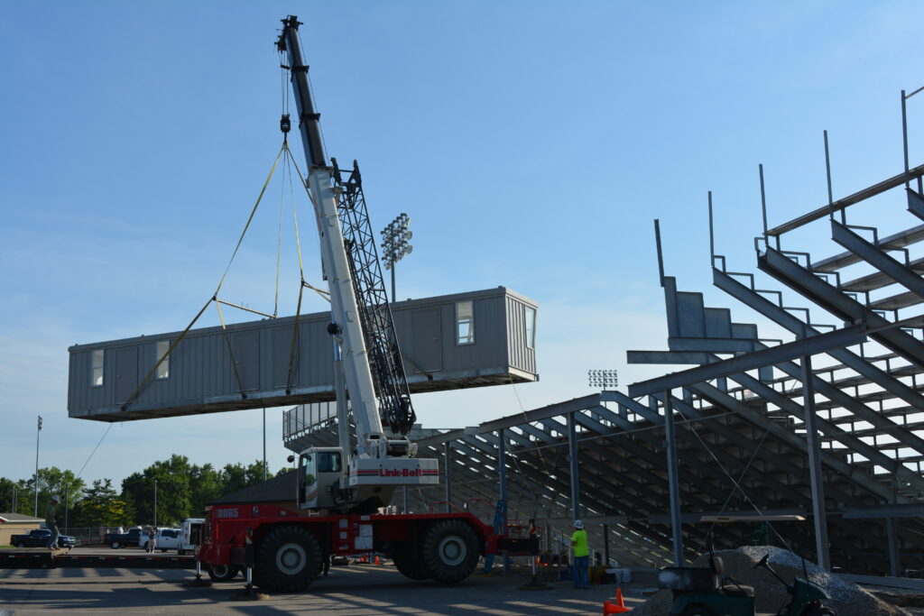 New Bleachers & Press Box for Washington Community High School slide